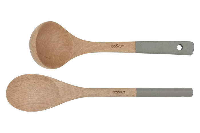 Set cuillère et louche Cookut en bois - Perle