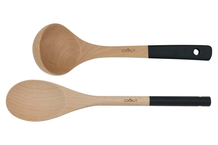 Set cuillère et louche Cookut en bois - Graphite