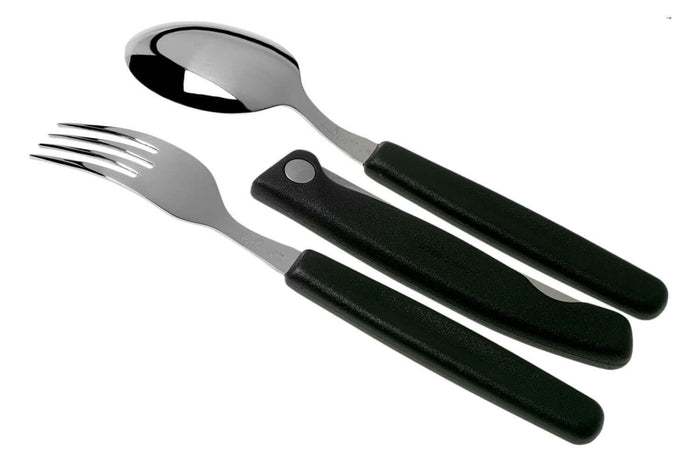 Set de 3 couverts Victorinox Swiss Classic pliant - Noir