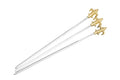 Set de 3 pics à brochettes "Lilie" Westmark en acier inox avec décors - 24.5 cm