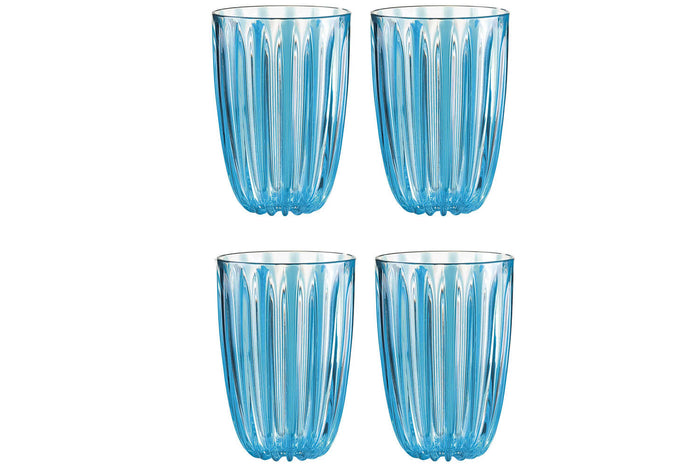 Set de 4 verres Guzzini Dolcevita en polymère biosourcé - Turquoise