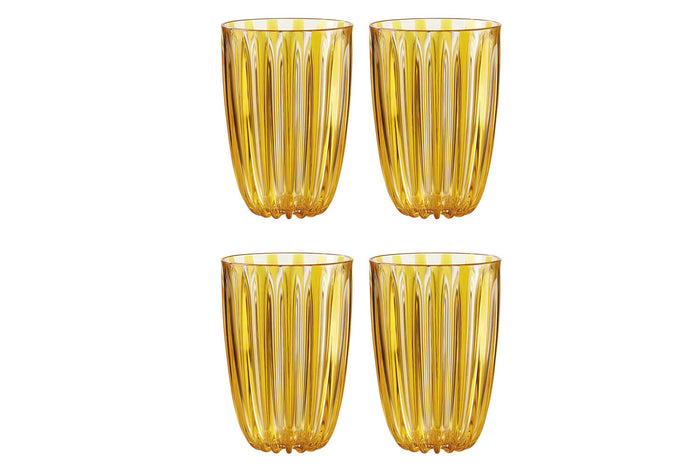 Set de 4 verres Guzzini Dolcevita en polymère biosourcé - Ambre