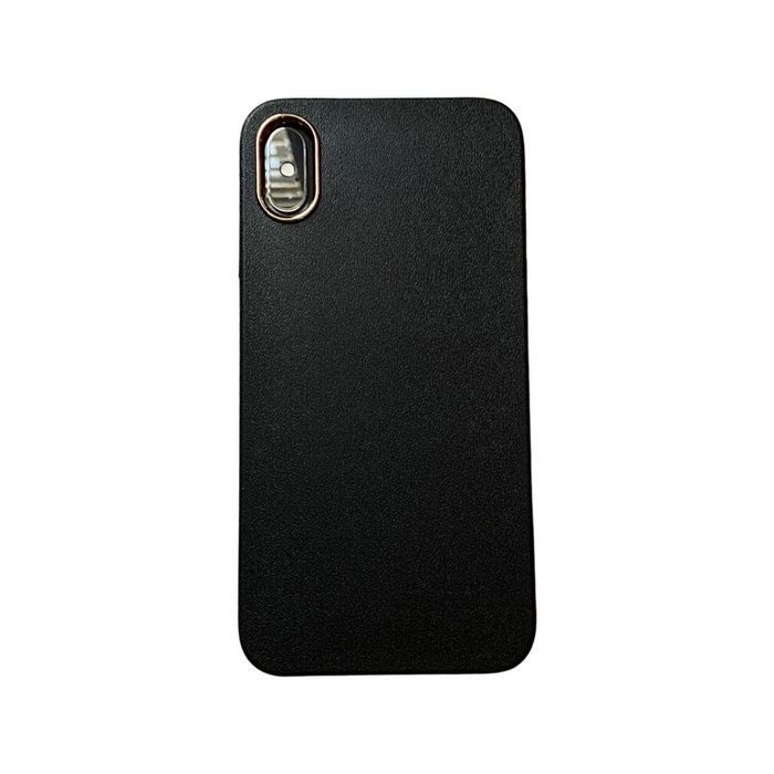 Shockproof Camera Lens Plated Case for iPhone XS max- Black