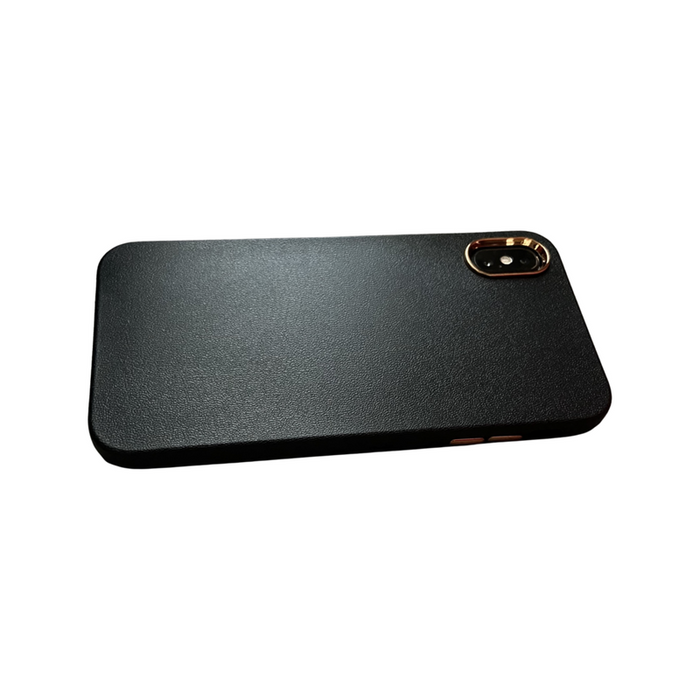 Shockproof Camera Lens Plated Case for iPhone XS max- Black