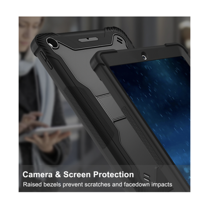 ShockProof Rugged Armor Case for Samsung Tab S7+ / S7+ Lite - Black