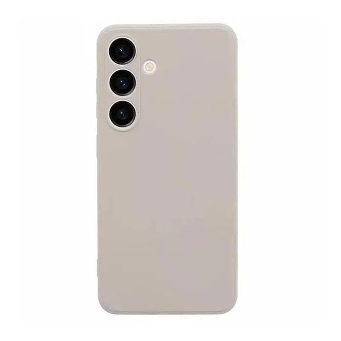 Silicone Cushion Case for Samsung Galaxy S24 Ultra - Cream