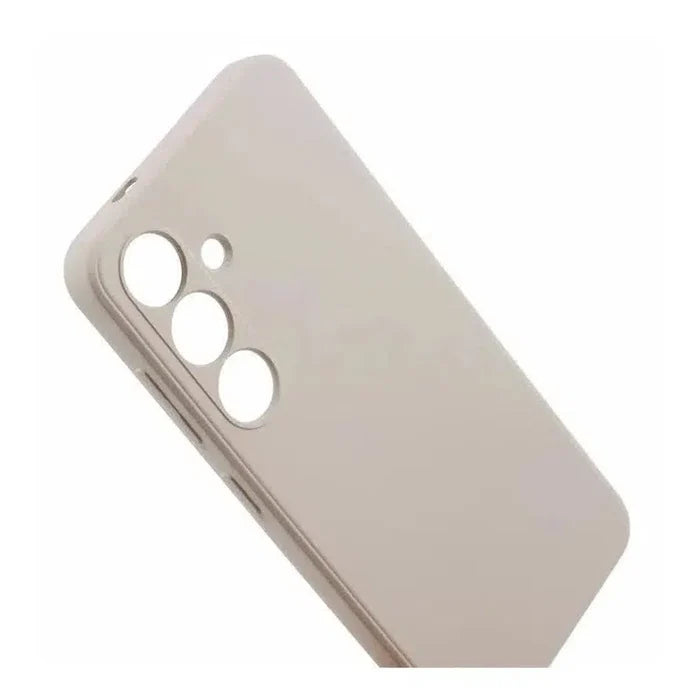 Silicone Cushion Case for Samsung Galaxy S24 Ultra - Cream