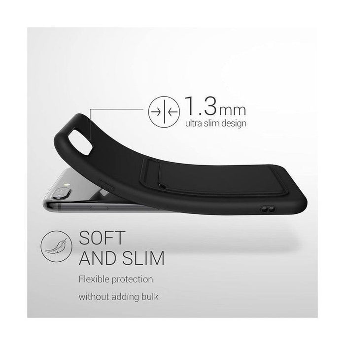 Silicone TPU Card Slot Case Black - For iPhone 6P / 7P/ 8P