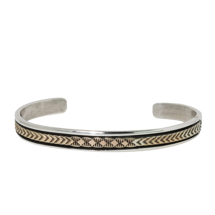 Silver and 14k cuff Bracelet by Bruce Morgan-Southwest