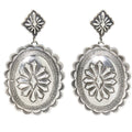 Silver Concho Earrings by T.Charlie-Southwest