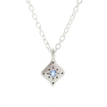 Silver Nights Aquamarine Charm Necklace-Adel Chefridi