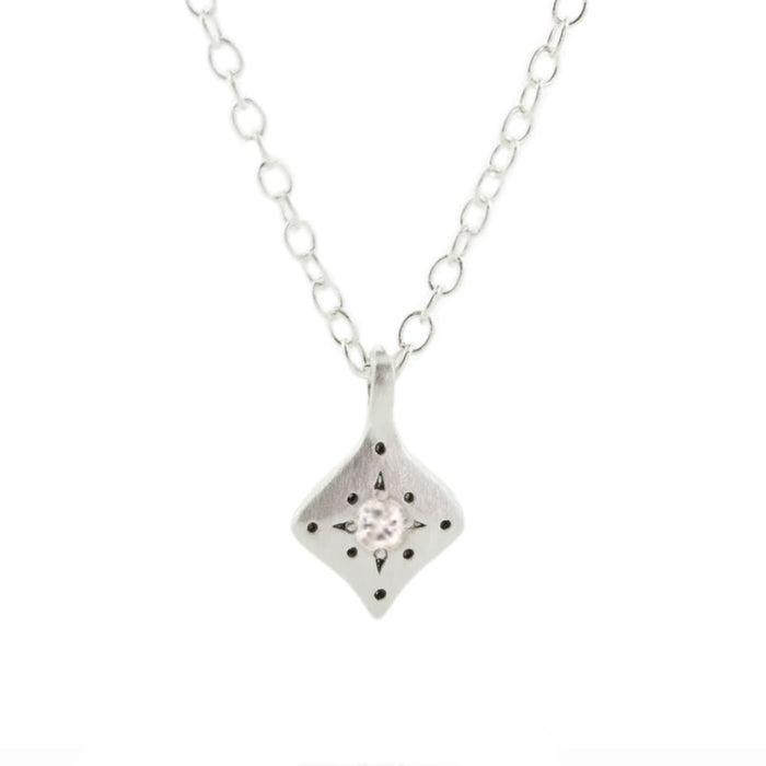 Silver Nights Diamond Charm Necklace-Adel Chefridi