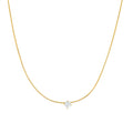 Simple CZ Necklace in Gold-TAI