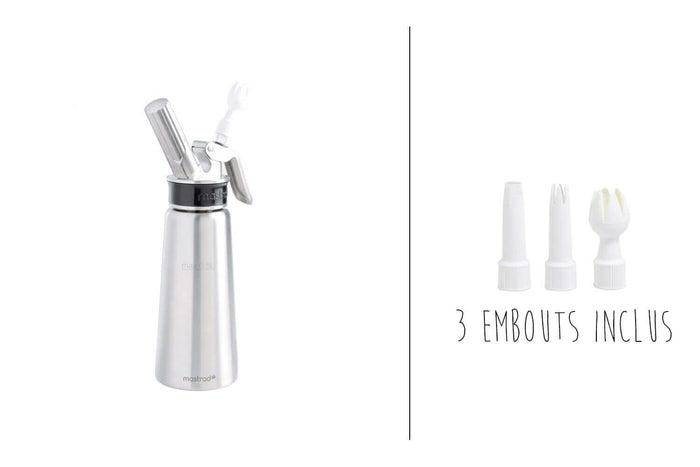 Siphon à chantilly Mastrad PRO en inox - 0,5 l