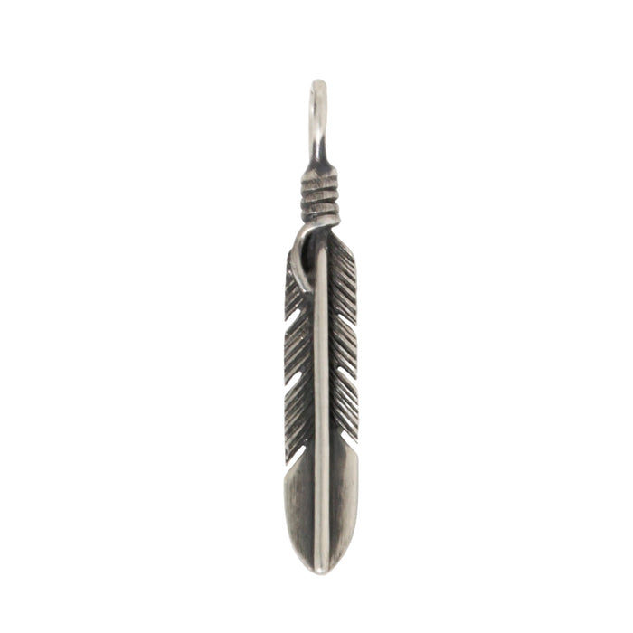 Skinny Small Feather Pendant-Southwest