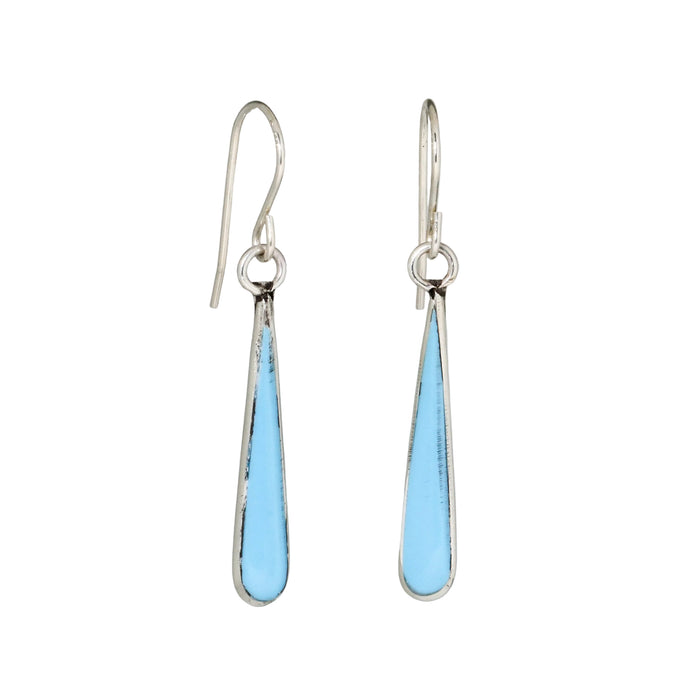 Slim Teardrop Turquoise Earrings