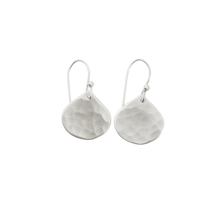 Small Hammered Teardrop Earrings-Philippa Roberts