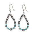 Small Navajo Pearl + Turquoise Mix Earrings