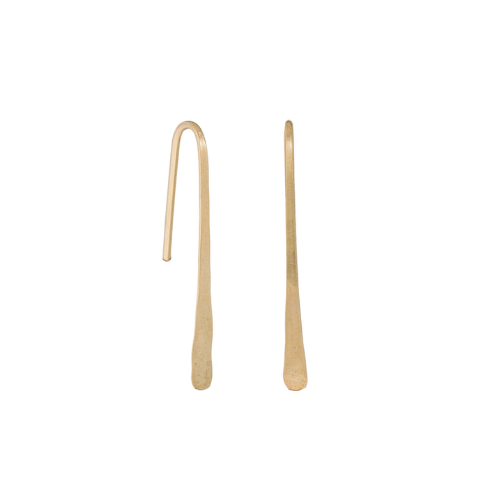 glacier lily small gold filled stick earrings