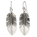 Small Wide Feather Earrings