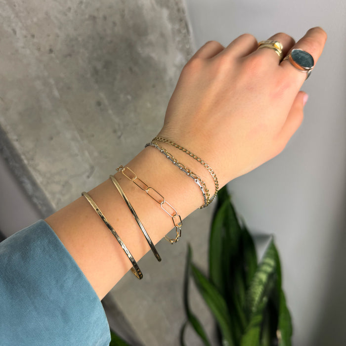 Hammered Sterling Bangle-Chemistry Jewelry