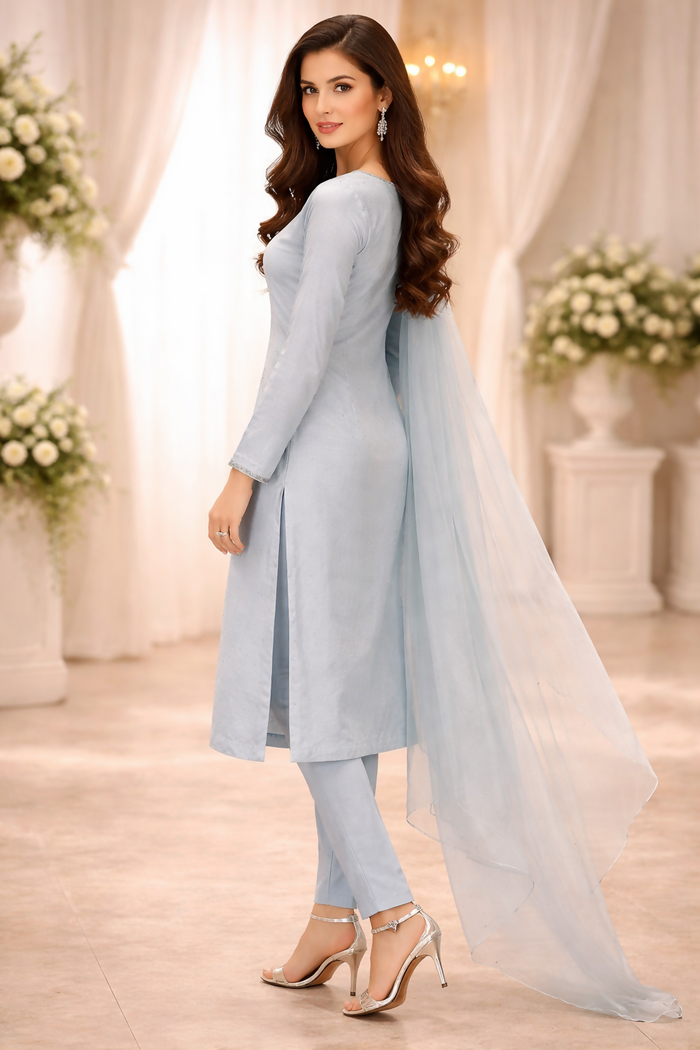 SOBIA SALMAN-SHEESHA SILK L-BLUE-01