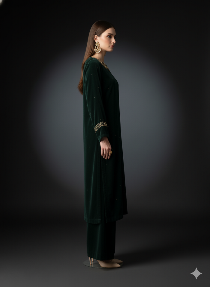 SOBIA SALMAN-VELVET GREEN-01