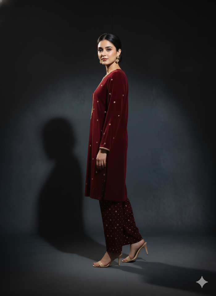 SOBIA SALMAN-VELVET MAROON-01