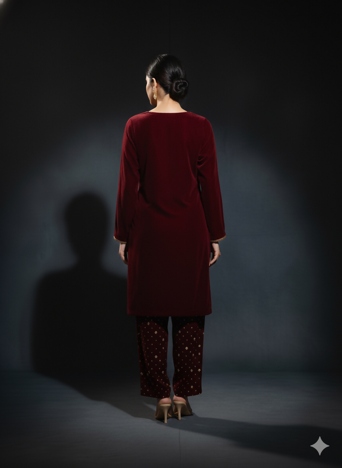 SOBIA SALMAN-VELVET MAROON-01