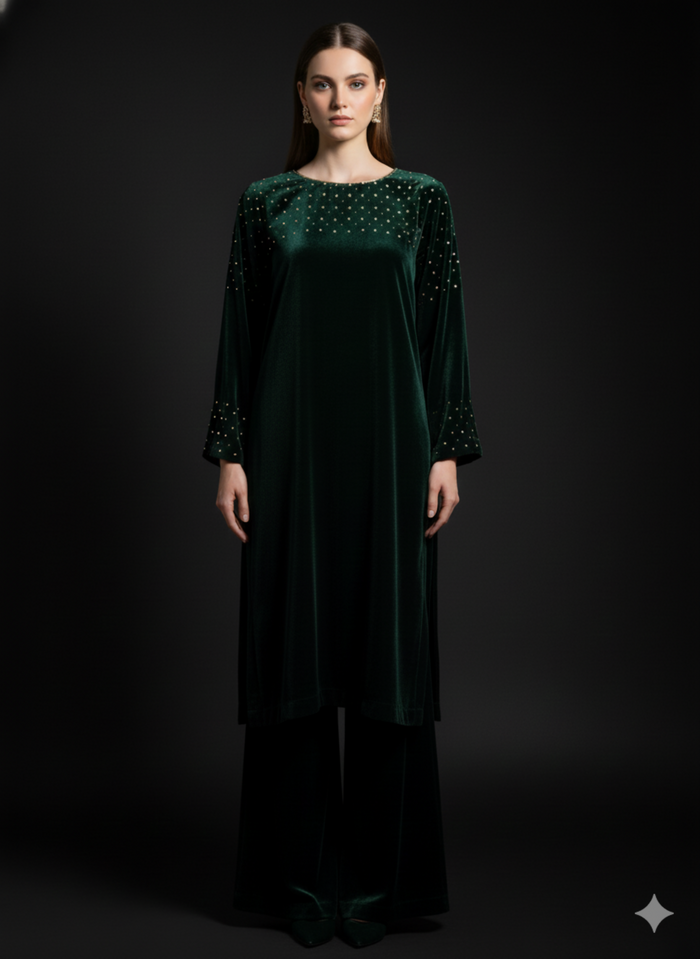 SOBIA SALMAN-VELVET V2- DGREEN-02