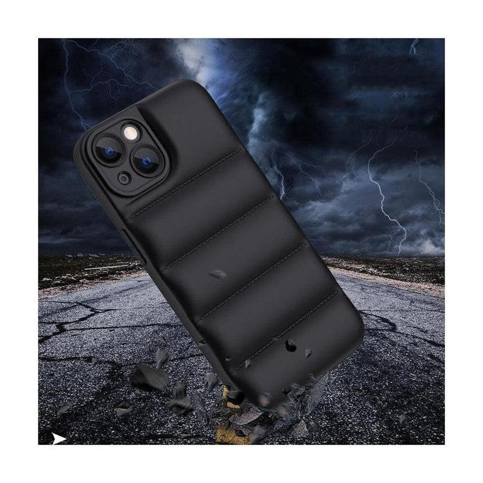 Soft Puffer Jacket Style Mobile Phone Case for iPhone 7 Plus - Black