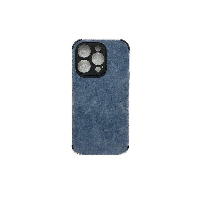 Soft TPU Suede Phone Case Blue - For iPhone 14 Pro Max