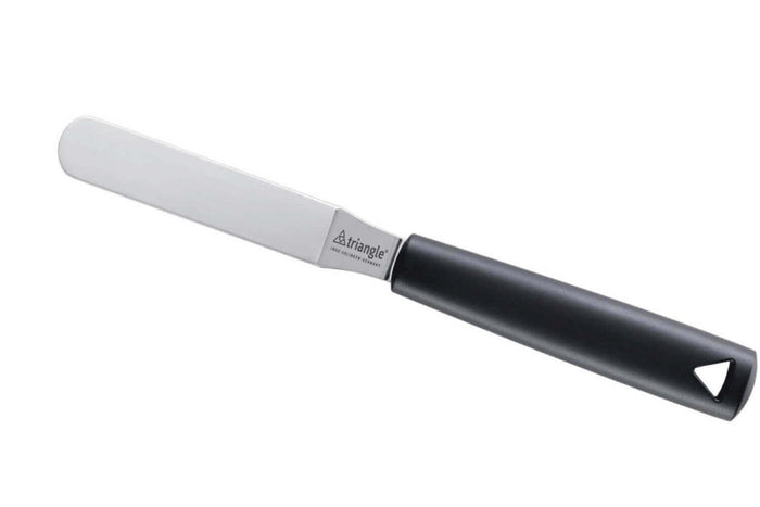 Spatule de pâtissier coudée Triangle professionnelle manche en green grip - 9 cm