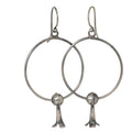 Squash Blossom Hoop Earrings-Southwest