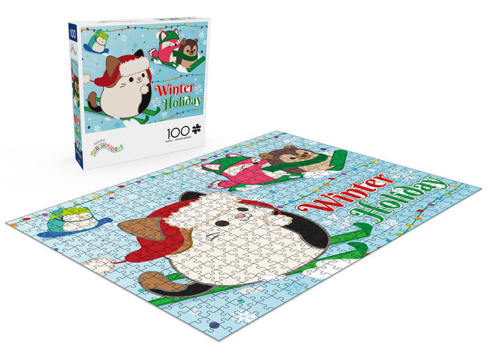 Squishmallow Winter Holiday 100 Piece Puzzle