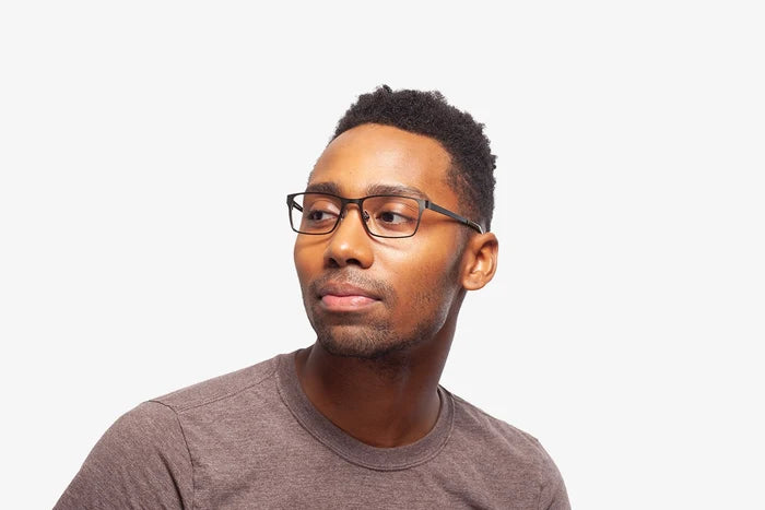 Forest Stanley eyeglasses by Chemistrie worn by male model, side view
