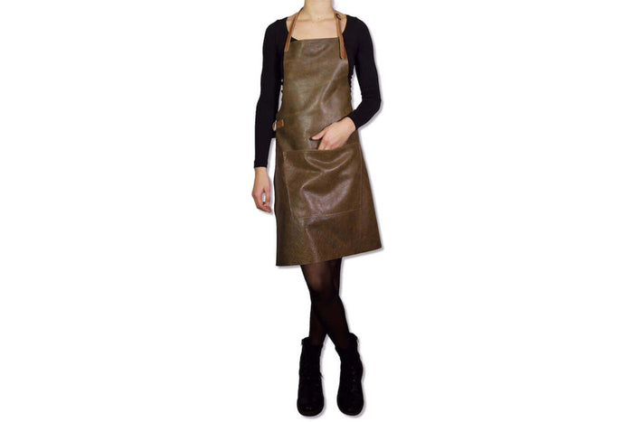 Tablier de barbecue DutchDeluxes en cuir - Marron