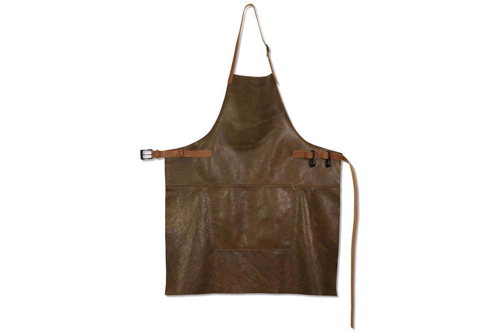 Tablier de barbecue DutchDeluxes en cuir - Marron