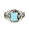 Tapered Cigar Band Turquoise Ring