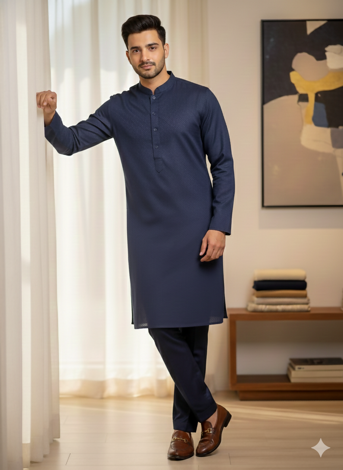 The Basic Blue Kurta Pajama