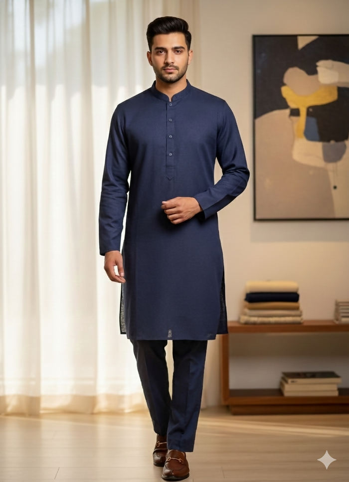 The Basic Blue Kurta Pajama
