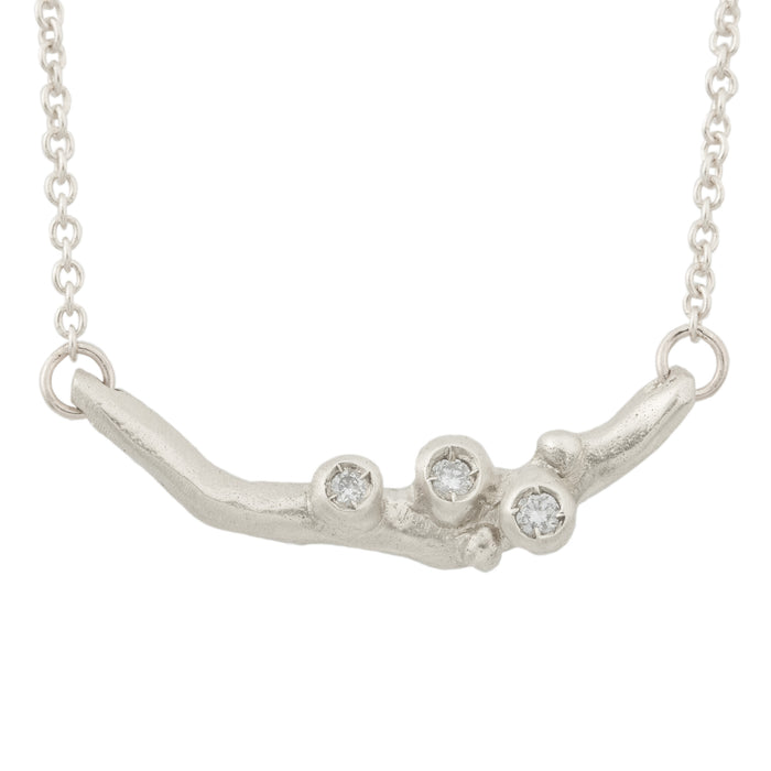 Tiny Encrusted Branch Necklace-Branch