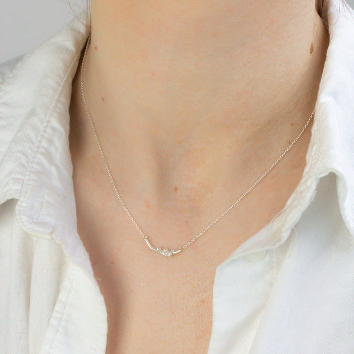 Tiny Encrusted Branch Necklace-Branch