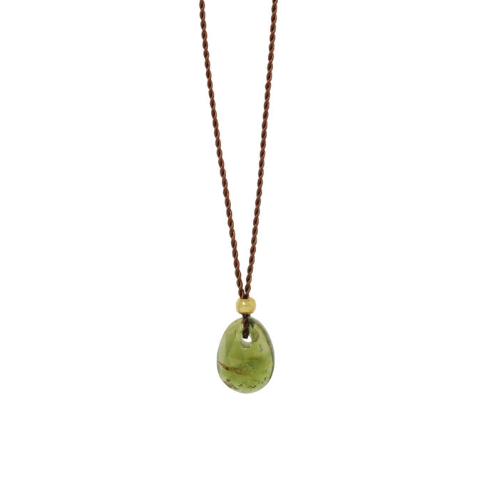 Tiny Green Tourmaline Necklace-Margaret Solow