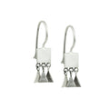 Tiny Square and Triangle Drop Earrings-Jane Diaz