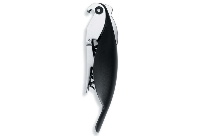 Tire-bouchon sommelier Alessi Parrot design par Alessandro Mendini - Noir