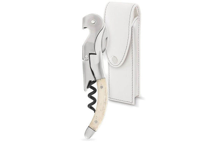 Tire bouchon sommelier Pulltex Pulltap's Cordoba + étui cuir offert - Os