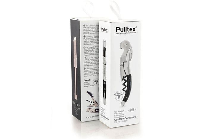 Tire bouchon sommelier Pulltex Pulltap's Cordoba + étui cuir offert - Corne