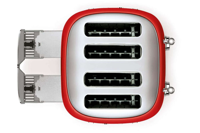 Toaster Smeg 4 tranches années 50 - Rouge