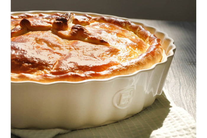 Tourtière haute cannelée Émile Henry 28cm en céramique - Argile